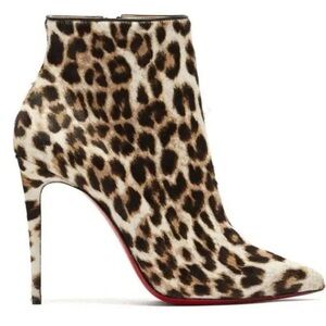 Christian Louboutin So Kate Booty 100 Leopard Ankle Boot Pony Gigi/Nappa
